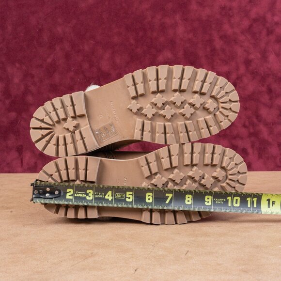 Aquatalia Women Helana Weatherproof Brown Suede Faux Fur Narrow Slim Boots sz 8 - Picture 5 of 8